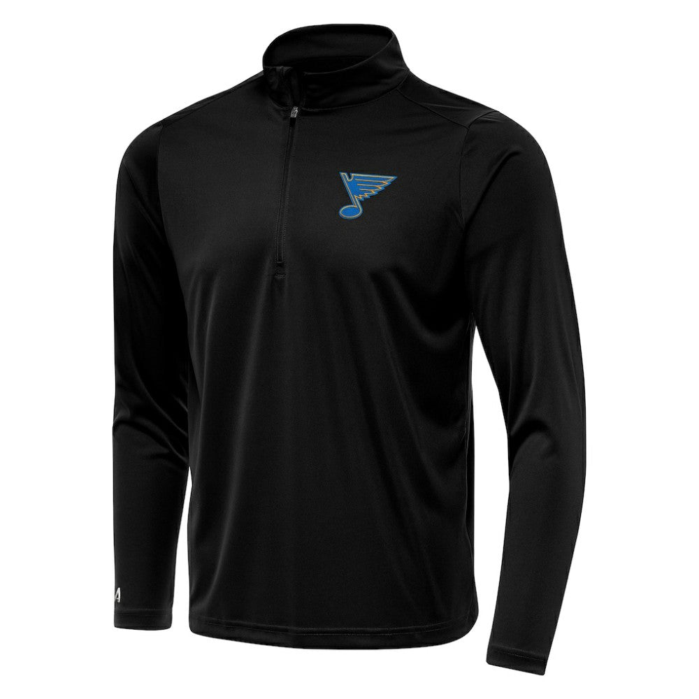 NHL St. Louis Blues Antigua Tribute Lightweight Quarter-Zip Pullover - Black