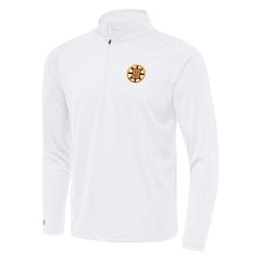 NHL Boston Bruins Antigua Tribute Lightweight Quarter-Zip Pullover - White