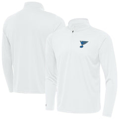 NHL St. Louis Blues Antigua Tribute Lightweight Quarter-Zip Pullover - White