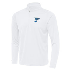 NHL St. Louis Blues Antigua Tribute Lightweight Quarter-Zip Pullover - White