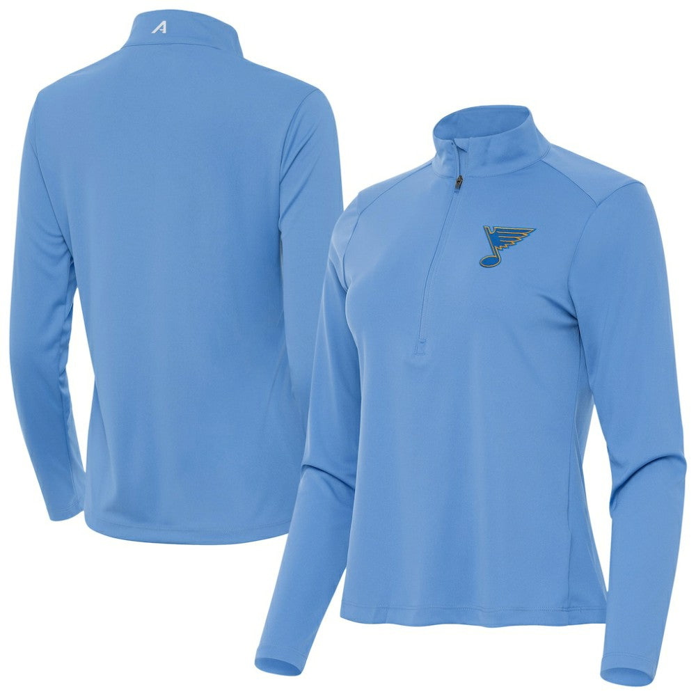 NHL St. Louis Blues Antigua Women's Tribute Half-Zip Pullover - Blue