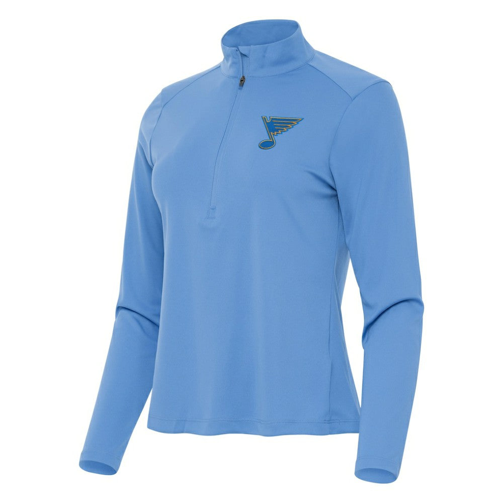 NHL St. Louis Blues Antigua Women's Tribute Half-Zip Pullover - Blue