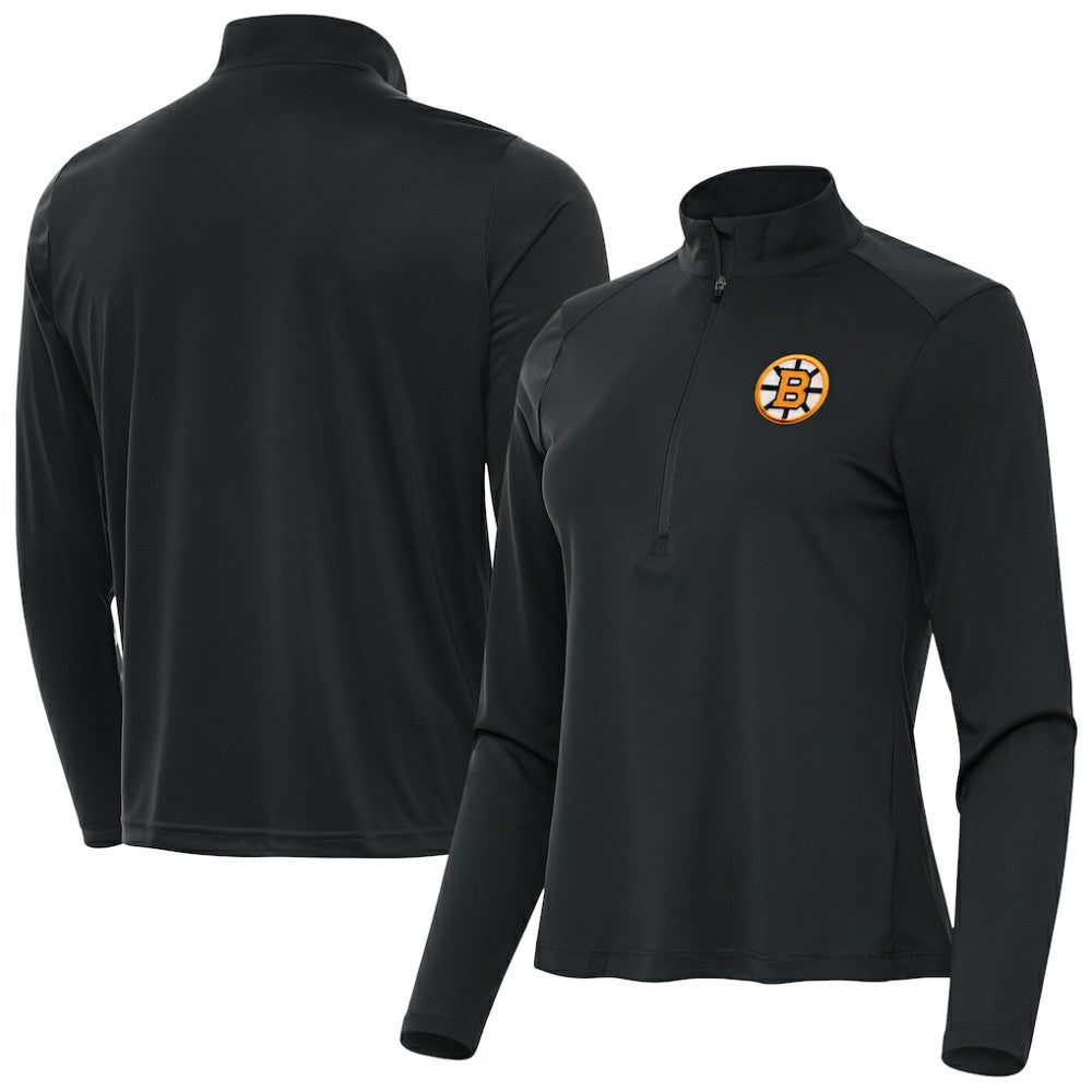 NHL Boston Bruins Antigua Women's Tribute Half-Zip Pullover - Gray