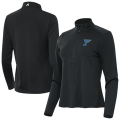 NHL St. Louis Blues Antigua Women's Tribute Half-Zip Pullover - Gray