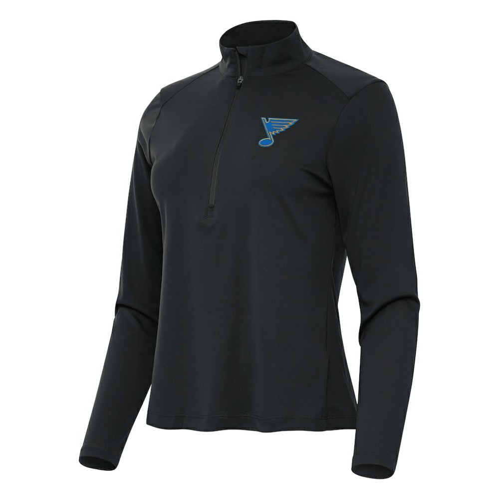 NHL St. Louis Blues Antigua Women's Tribute Half-Zip Pullover - Gray