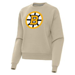 NHL Boston Bruins Antigua Women's Victory Pullover Sweatshirt - Khaki