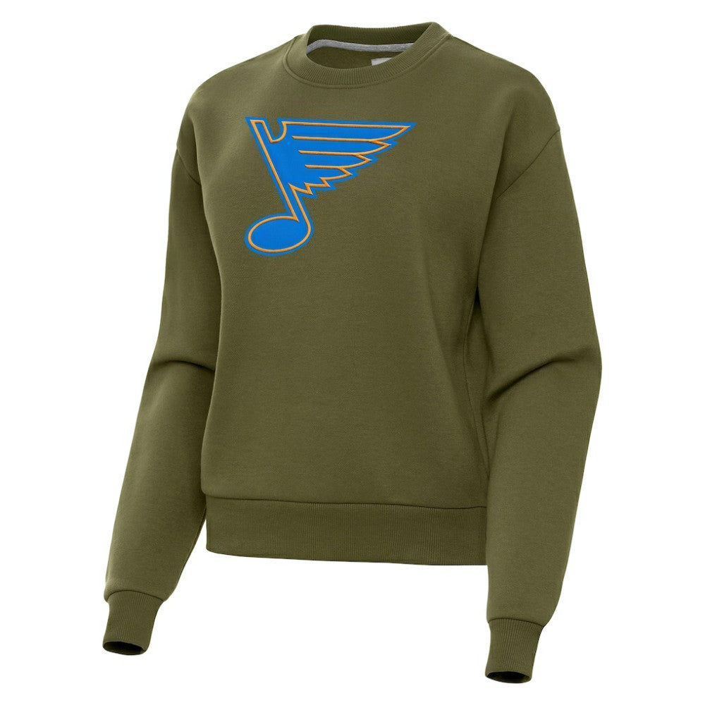 NHL St. Louis Blues Antigua Women's Victory Pullover Sweatshirt - Olive