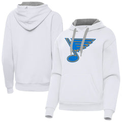 NHL St. Louis Blues Antigua Women's Victory Pullover Hoodie - White