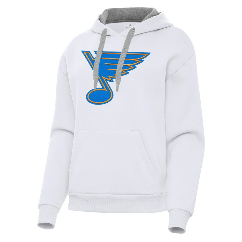 NHL St. Louis Blues Antigua Women's Victory Pullover Hoodie - White