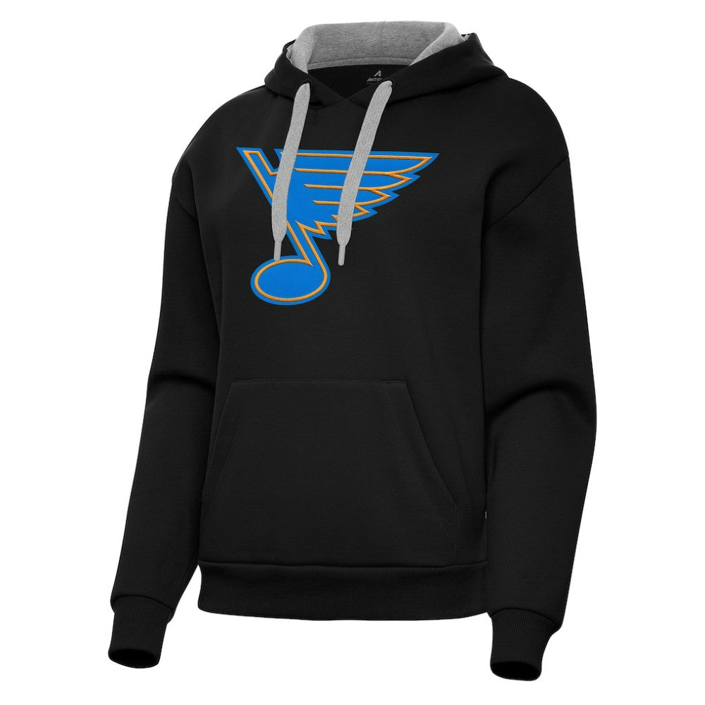 NHL St. Louis Blues Antigua Women's Victory Pullover Hoodie - Black