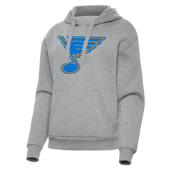 NHL St. Louis Blues Antigua Women's Victory Pullover Hoodie - Heather Gray