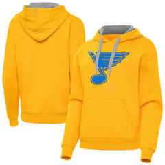 NHL St. Louis Blues Antigua Women's Victory Pullover Hoodie - Gold