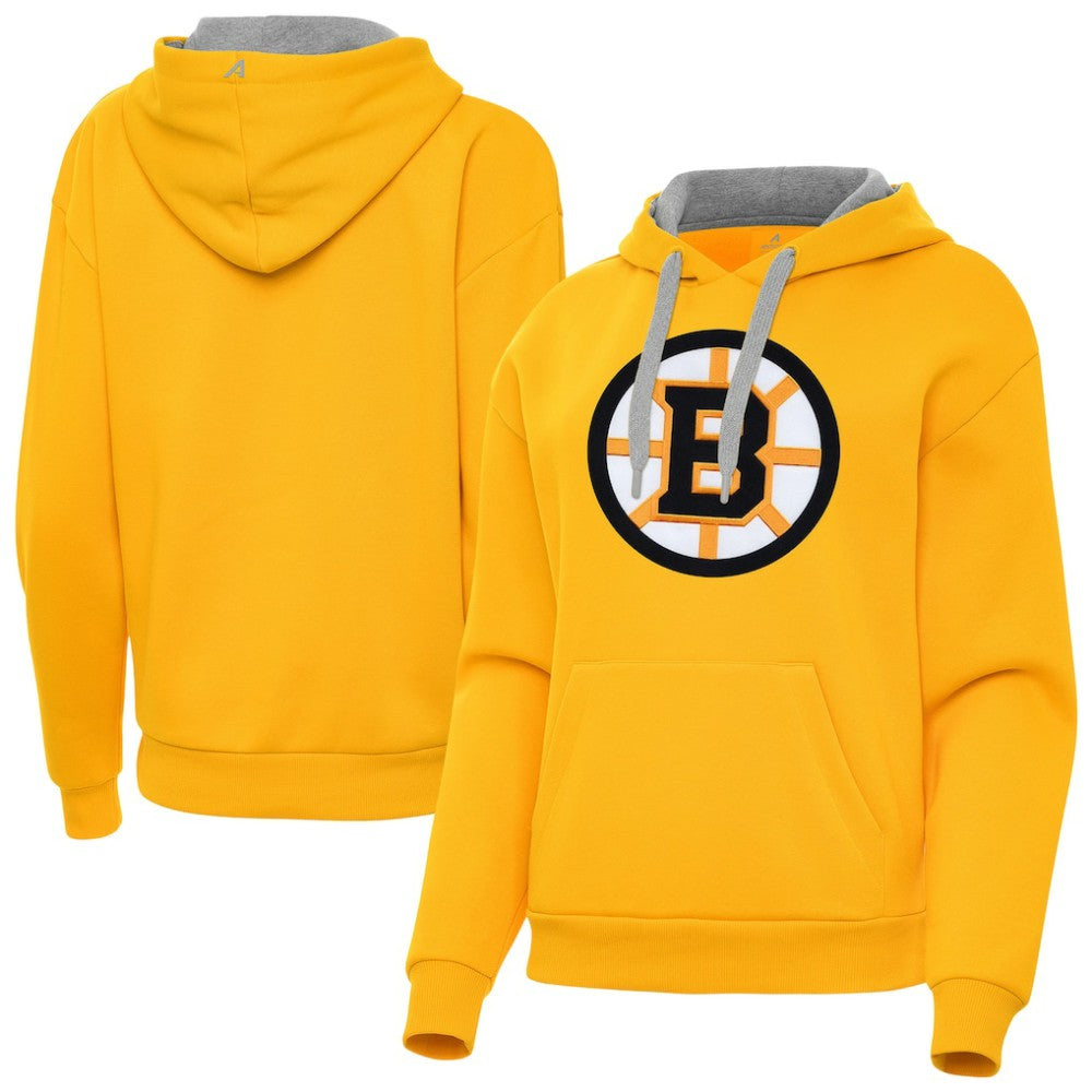 NHL Boston Bruins Antigua Women's Victory Pullover Hoodie - Gold