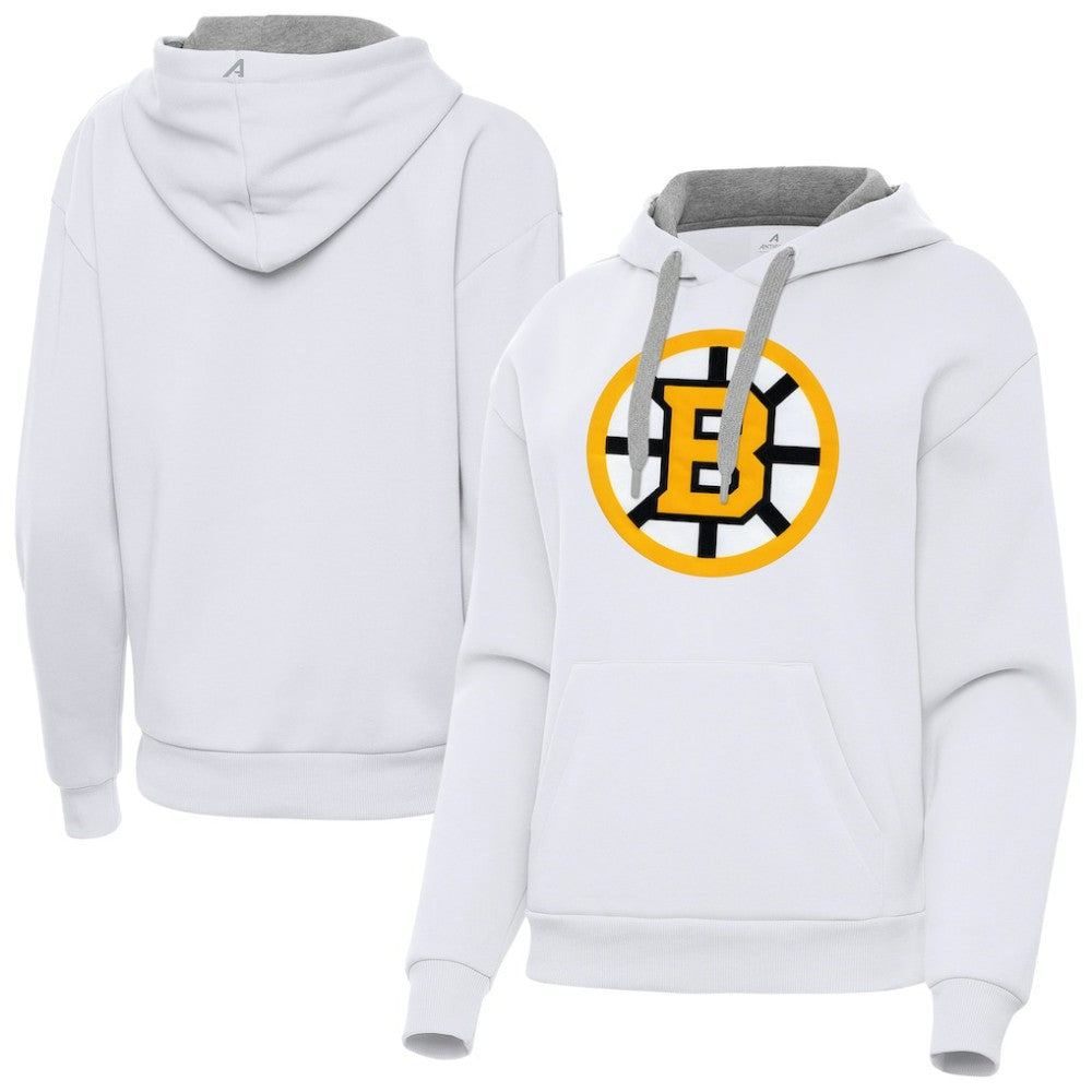 NHL Boston Bruins Antigua Women's Victory Pullover Hoodie - White