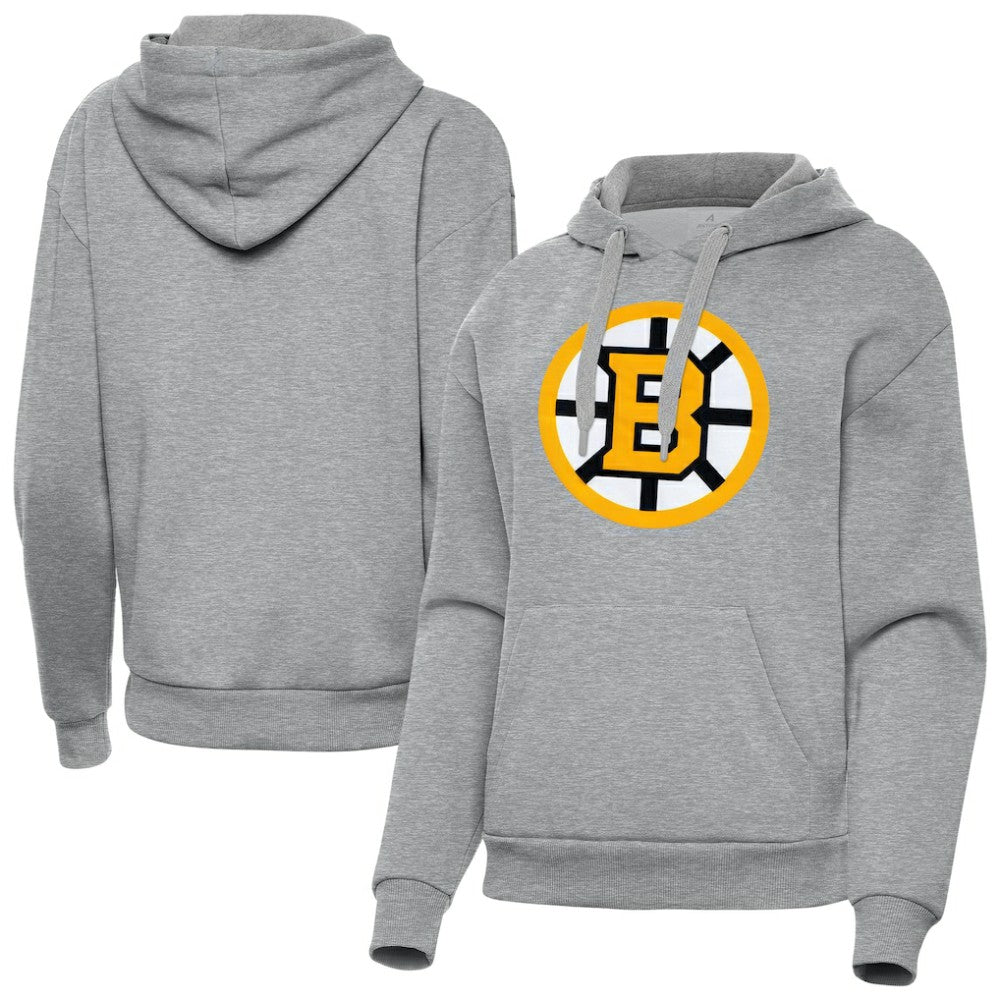 NHL Boston Bruins Antigua Women's Victory Pullover Hoodie - Heather Gray