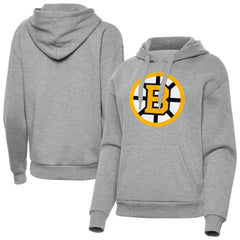 NHL Boston Bruins Antigua Women's Victory Pullover Hoodie - Heather Gray