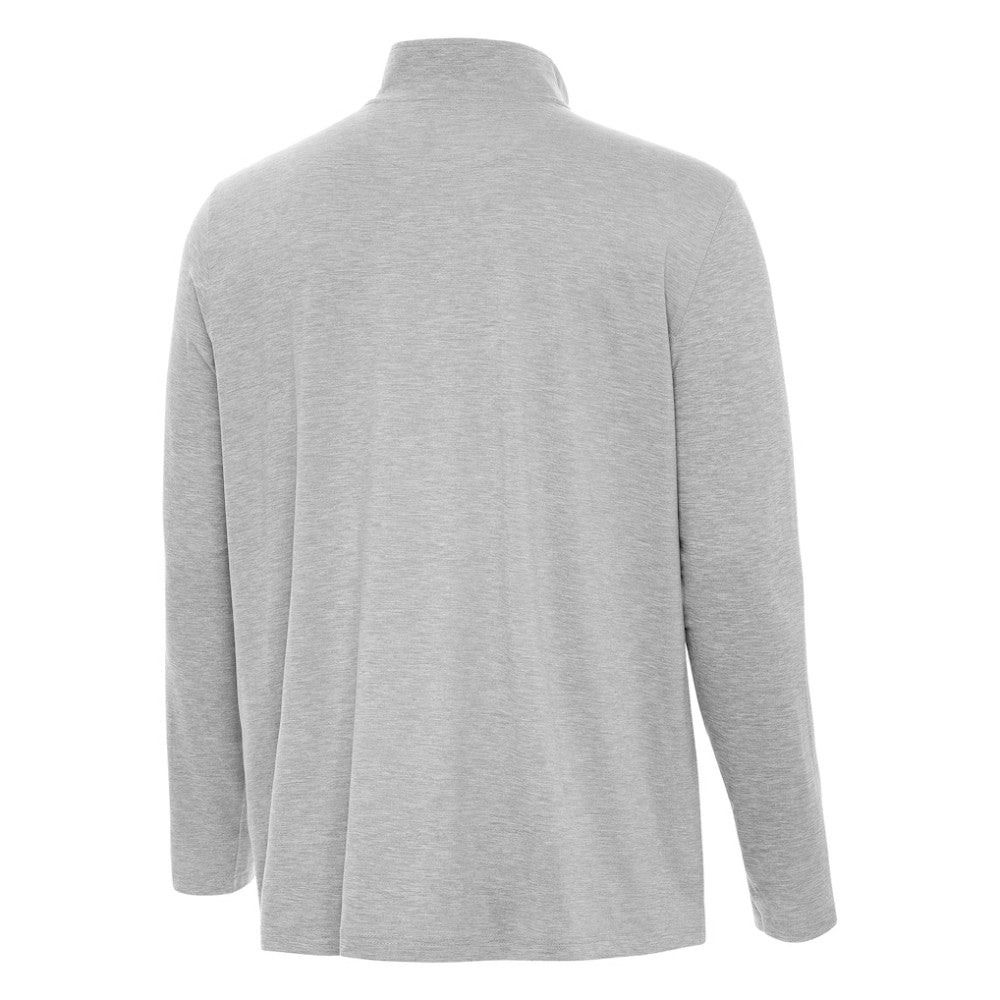 NHL Boston Bruins Antigua Hunk Lightweight Quarter-Zip Pullover - Heather Gray
