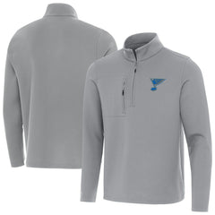 NHL St. Louis Blues Antigua Insider Quarter-Zip Pullover - Gray