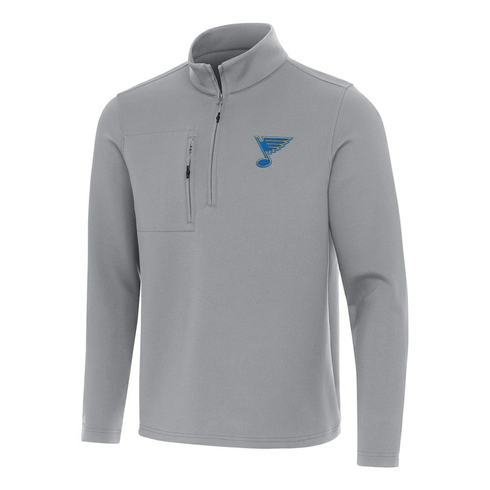 NHL St. Louis Blues Antigua Insider Quarter-Zip Pullover - Gray