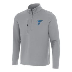 NHL St. Louis Blues Antigua Insider Quarter-Zip Pullover - Gray