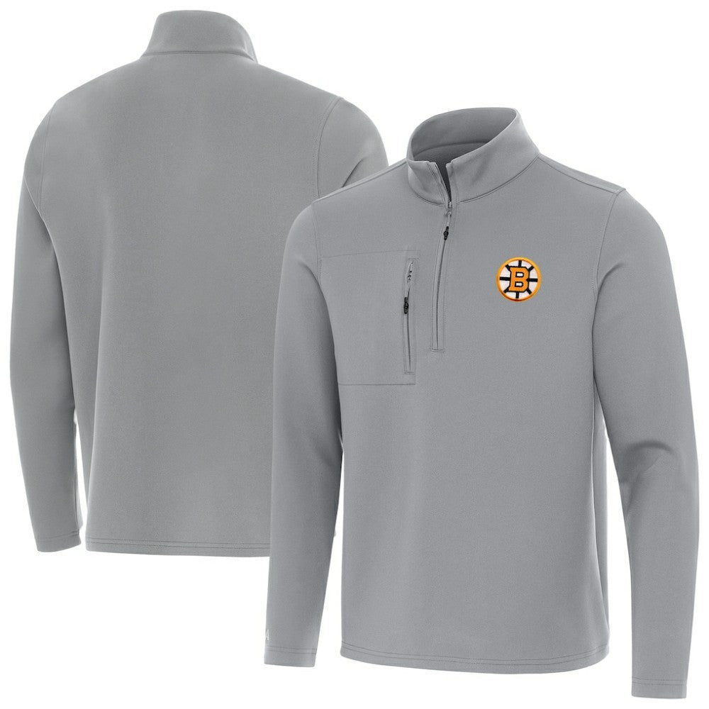 NHL Boston Bruins Antigua Insider Quarter-Zip Pullover - Gray