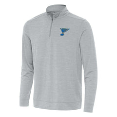 NHL St. Louis Blues Antigua Bright Quarter-Zip Pullover - Heather Gray