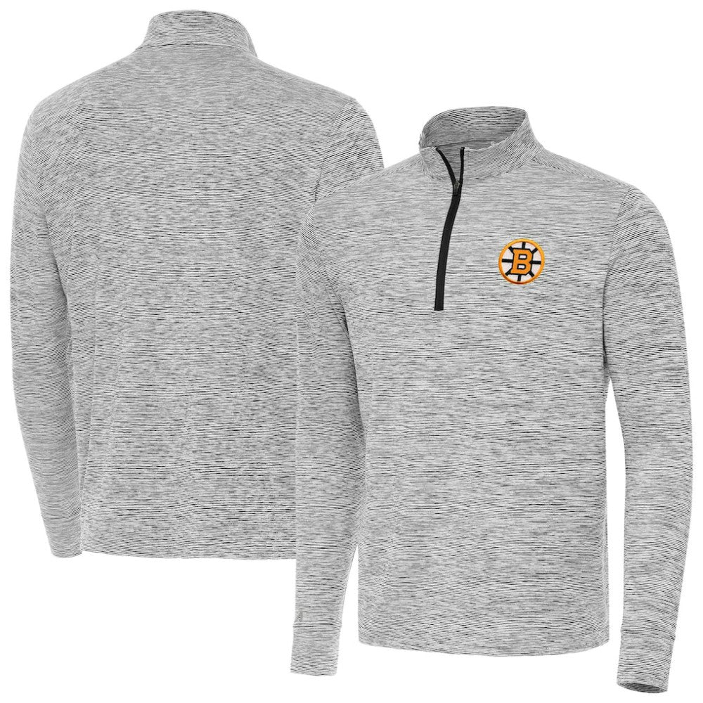 NHL Boston Bruins Antigua Cause Quarter-Zip Jacket - Black