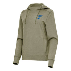 NHL St. Louis Blues Antigua Women's Justice Pullover Hoodie - Olive