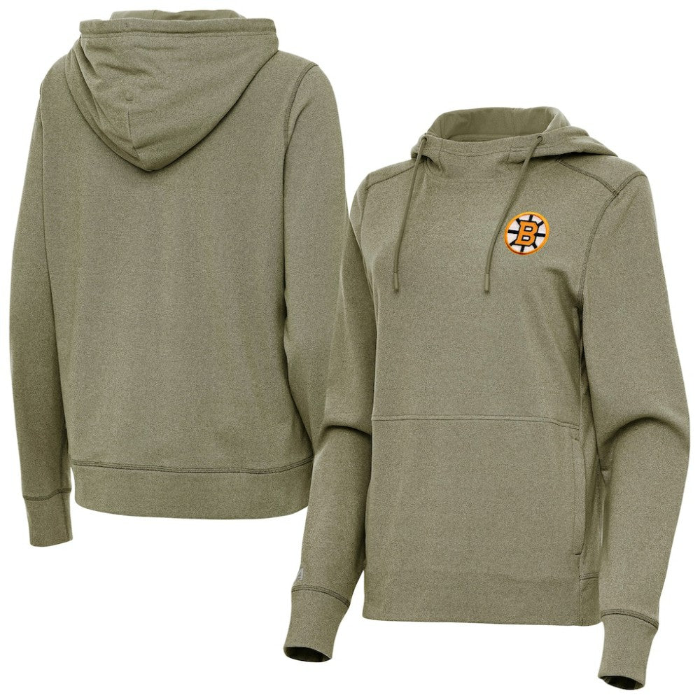 NHL Boston Bruins Antigua Women's Justice Pullover Hoodie - Olive