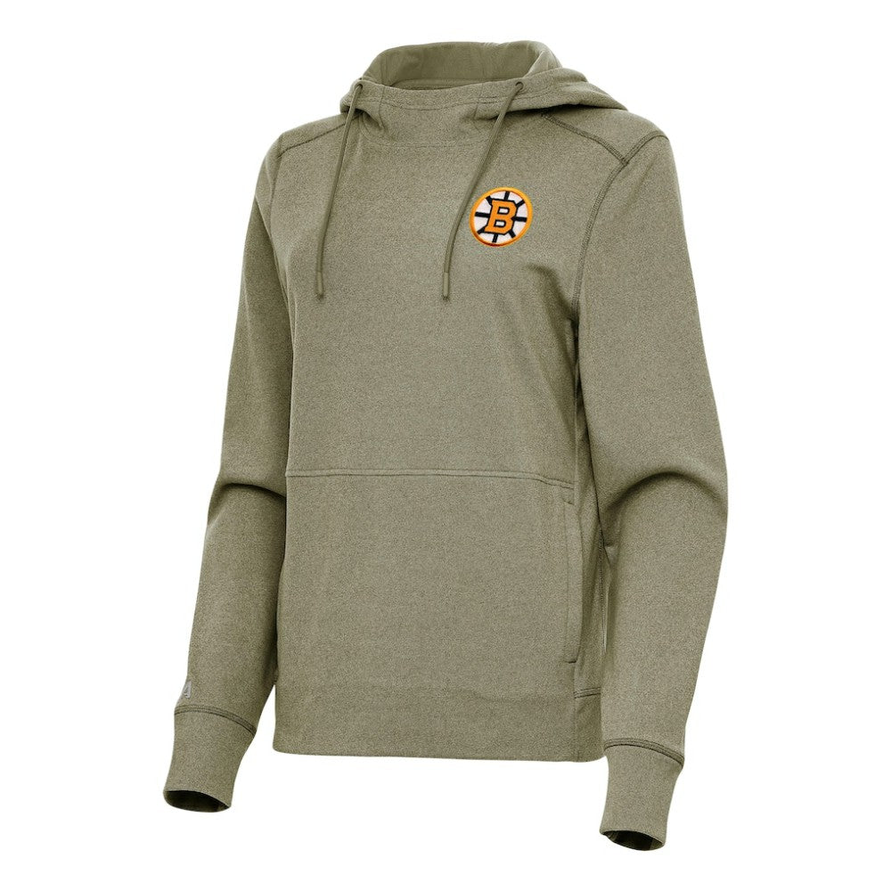 NHL Boston Bruins Antigua Women's Justice Pullover Hoodie - Olive