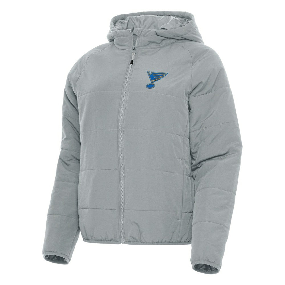 NHL St. Louis Blues Antigua Women's Raglan Universe Full-Zip Hooded Jacket - Gray