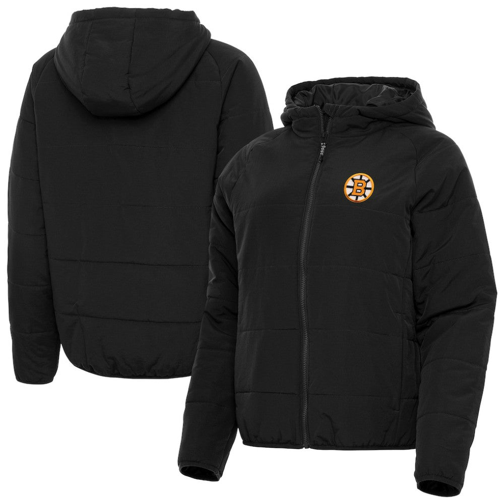 NHL Boston Bruins Antigua Women's Raglan Universe Full-Zip Hooded Jacket - Black