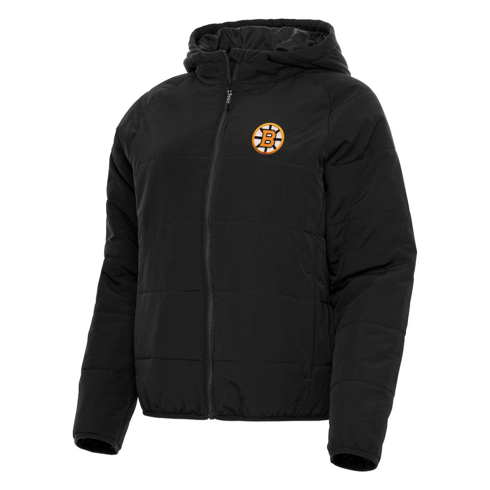 NHL Boston Bruins Antigua Women's Raglan Universe Full-Zip Hooded Jacket - Black