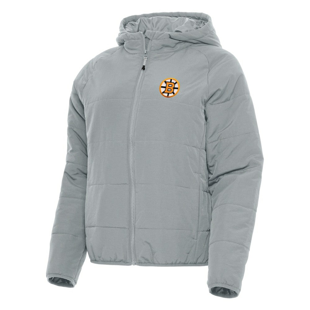 NHL Boston Bruins Antigua Women's Raglan Universe Full-Zip Hooded Jacket - Gray