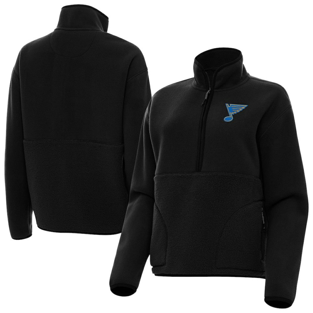 NHL St. Louis Blues Antigua Women's Figure Half-Zip Pullover - Black