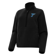 NHL St. Louis Blues Antigua Women's Figure Half-Zip Pullover - Black