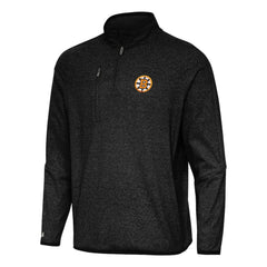 NHL Boston Bruins Antigua Certain Tri-Blend Quarter-Zip Top - Heather Black