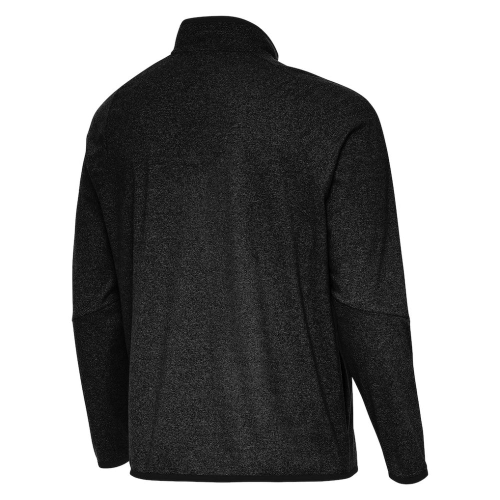 NHL Boston Bruins Antigua Certain Tri-Blend Quarter-Zip Top - Heather Black