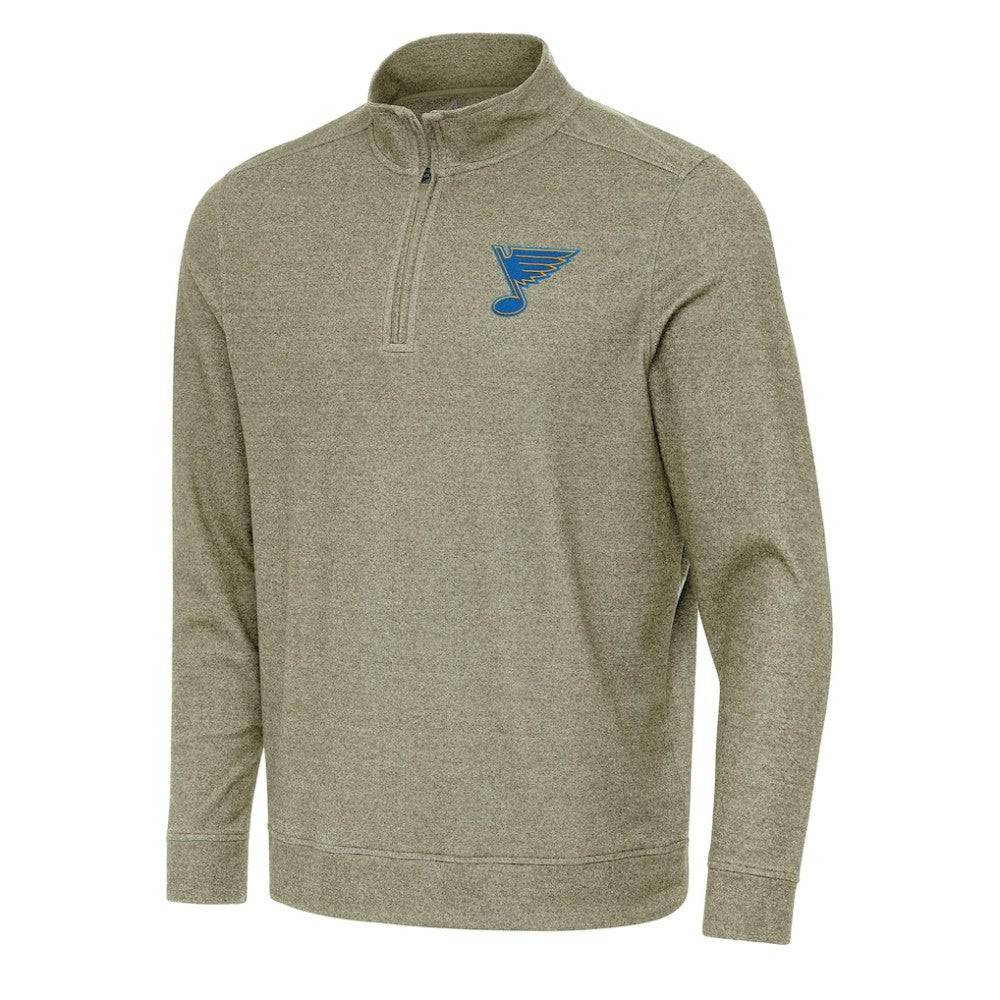 NHL St. Louis Blues Antigua Subtle Quarter-Zip Sweatshirt - Olive
