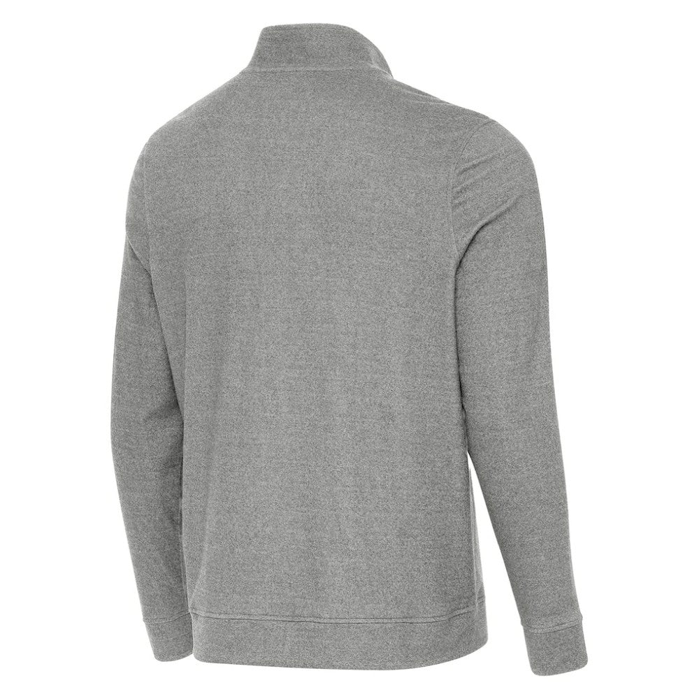 NHL Boston Bruins Antigua Subtle Quarter-Zip Sweatshirt - Heather Black