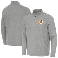 NHL Boston Bruins Antigua Subtle Quarter-Zip Sweatshirt - Heather Gray