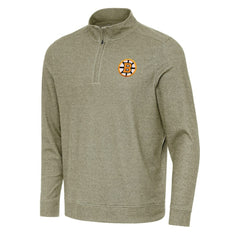 NHL Boston Bruins Antigua Subtle Quarter-Zip Sweatshirt - Olive