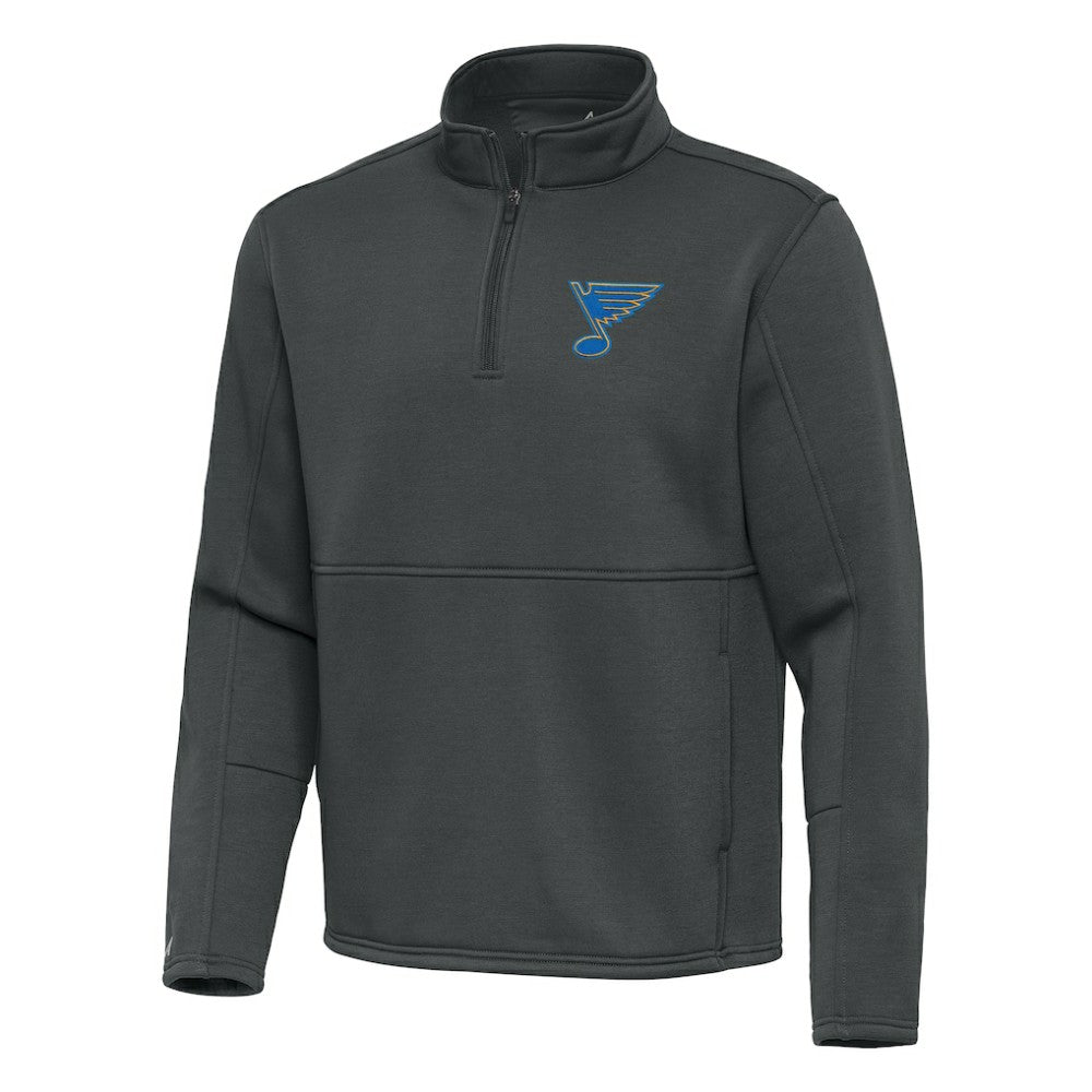 NHL St. Louis Blues Antigua Twist Quarter-Zip Pullover Jacket - Pewter