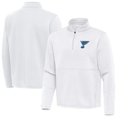 NHL St. Louis Blues Antigua Twist Quarter-Zip Pullover Jacket - White