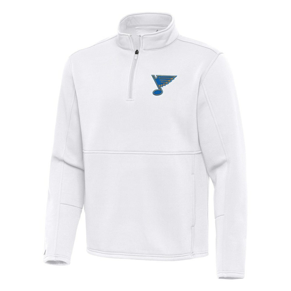 NHL St. Louis Blues Antigua Twist Quarter-Zip Pullover Jacket - White