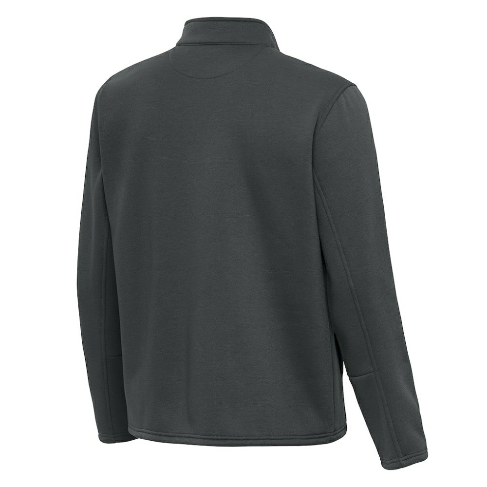NHL Boston Bruins Antigua Twist Quarter-Zip Pullover Jacket - Pewter