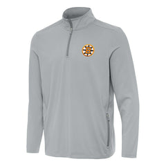 NHL Boston Bruins Antigua Perilous Quarter-Zip Sweatshirt - Gray