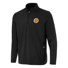 NHL Boston Bruins Antigua Perilous Quarter-Zip Sweatshirt - Black