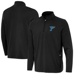 NHL St. Louis Blues Antigua Perilous Quarter-Zip Sweatshirt - Black