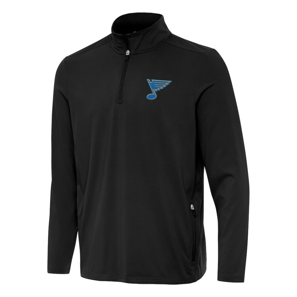 NHL St. Louis Blues Antigua Perilous Quarter-Zip Sweatshirt - Black
